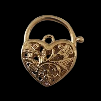 Alternative view of 18K Gold Plated Pendant With Floral Scrollwork Design (Neck Chain Not Included)