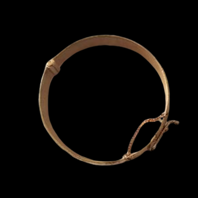 Alternative view of 55mm Diameter, 18Kt Gold Plated Childs Bangle
