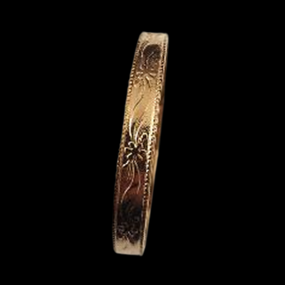 Alternative view of 63mm Diameter, 18Kt Gold Plated Bangle