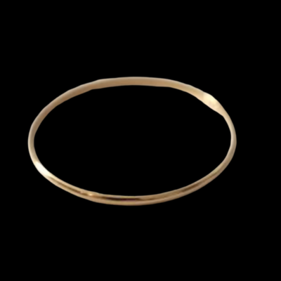 65mm Diameter, 3mm Width 18Kt Gold Plated Bangle - Image 3