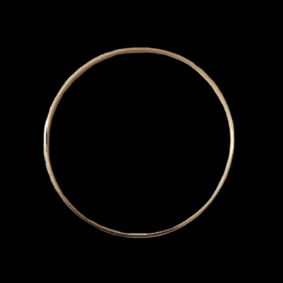Alternative view of 65mm Diameter, 3mm Width 18Kt Gold Plated Bangle