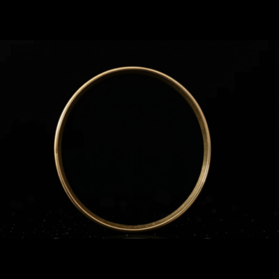 65mm Diameter, 5mm Width 18Kt Gold Plated Bangle - Image 3