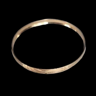 Alternative view of 60mm Diameter, 18Kt Gold Plated Bangle