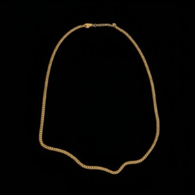 Alternative view of 61cm Length 18K Gold Plated Curb Style Neck Chain