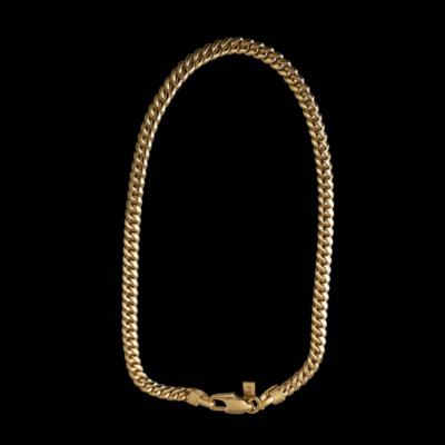 Alternative view of 18K Gold-Plated 24cm Length Curb-Style Bracelet